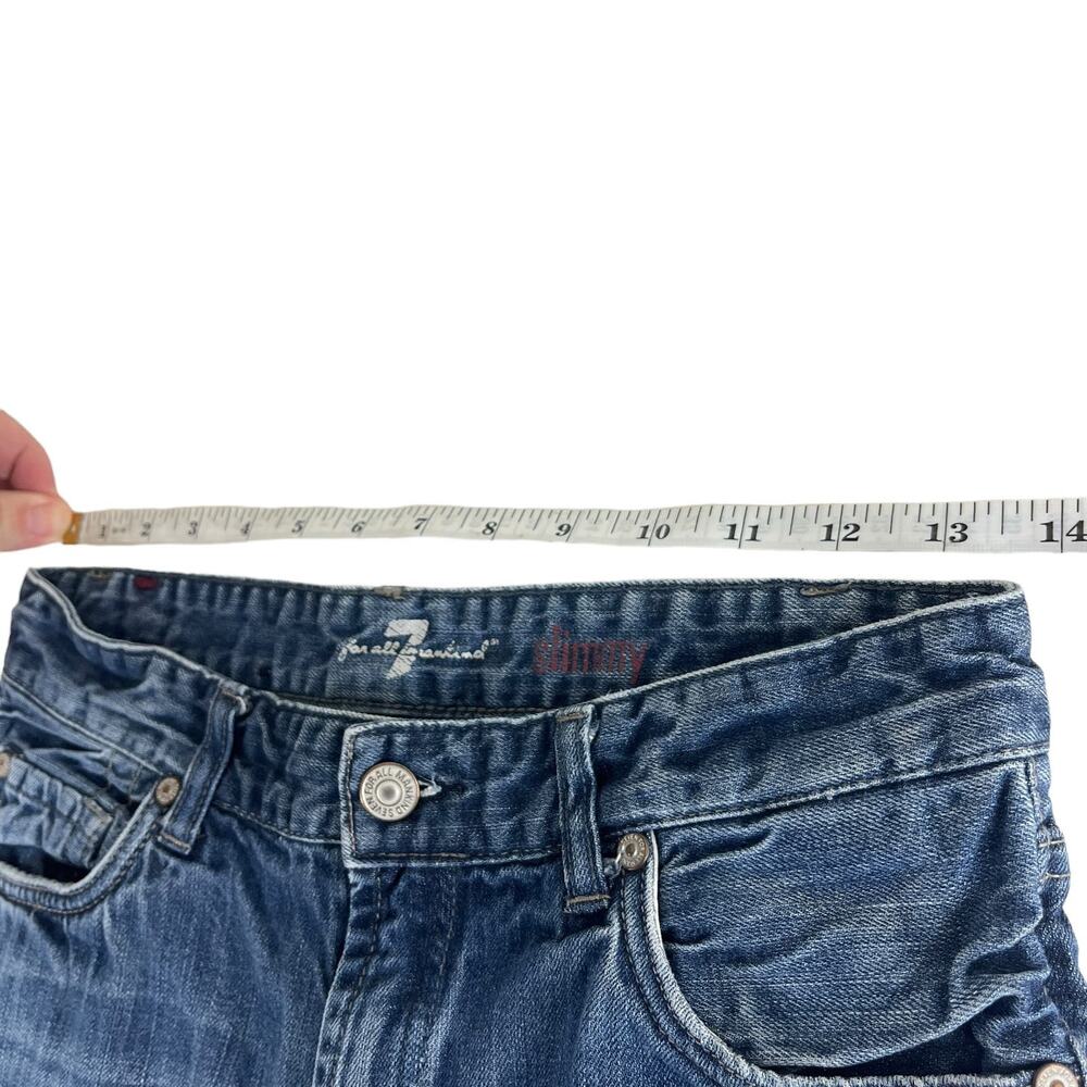 7 For All Mankind Slimmy Jeans Sz 16 Youth Boys Straight Leg Blue 5 Pocket - Picture 13 of 13